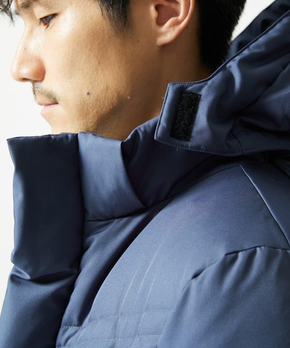 MKJAF21310 MK MICHEL KLEIN HOMME(MKミッシェルクランオム) ECOペットWRツイル ダウンブルゾン ブルー