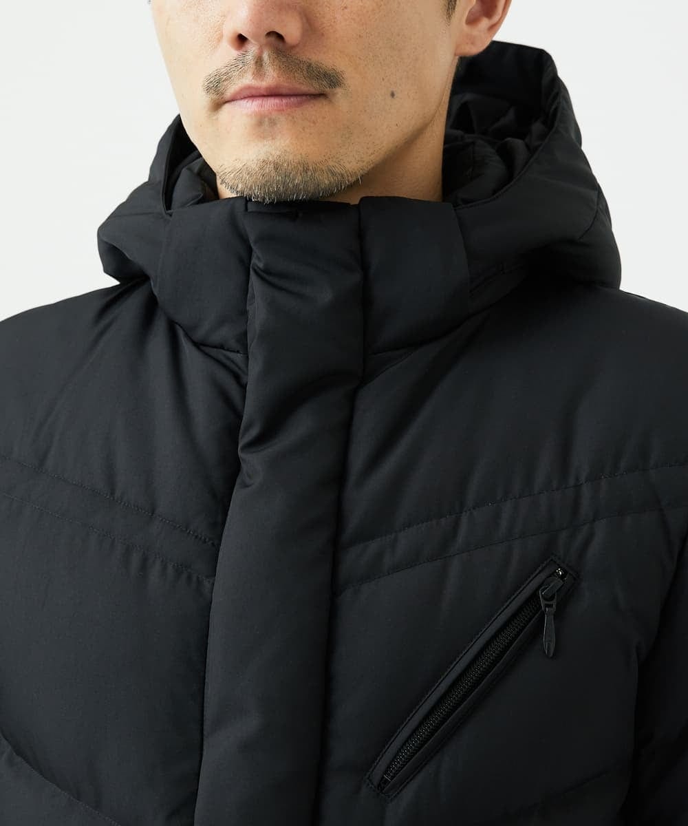 MKJAF21310 MK MICHEL KLEIN HOMME(MKミッシェルクランオム) ECOペットWRツイル ダウンブルゾン ブラック