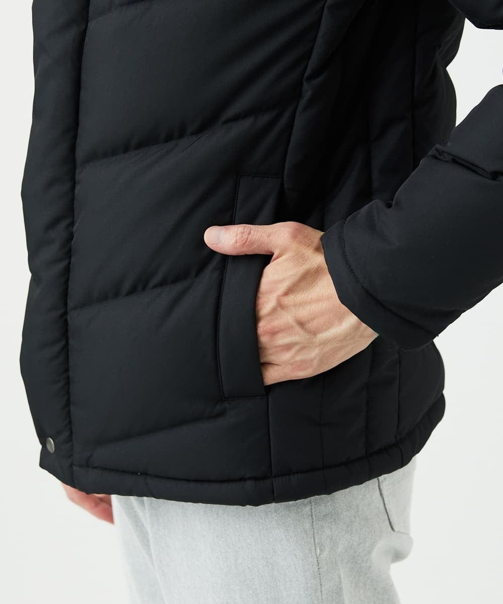 MKJAF21310 MK MICHEL KLEIN HOMME(MKミッシェルクランオム) ECOペットWRツイル ダウンブルゾン ブラック