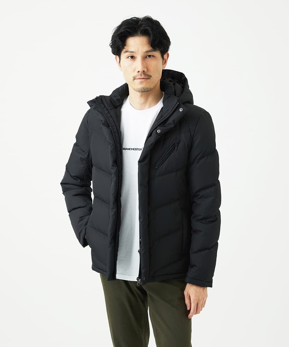 MKJAF21310 MK MICHEL KLEIN HOMME(MKミッシェルクランオム) ECOペットWRツイル ダウンブルゾン ブラック