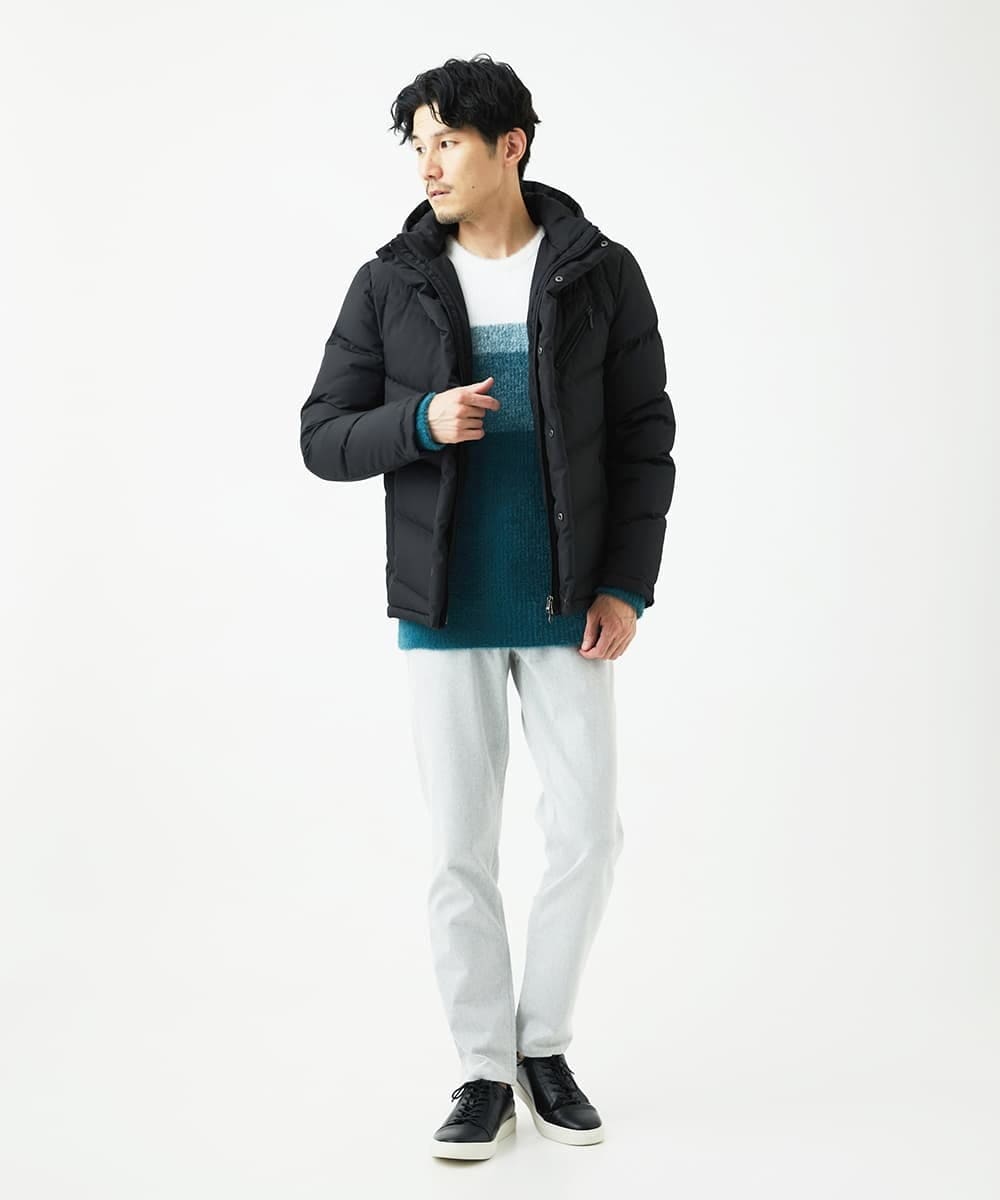 MKJAF21310 MK MICHEL KLEIN HOMME(MKミッシェルクランオム) ECOペットWRツイル ダウンブルゾン ブラック