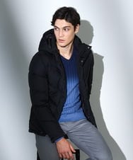 MKJAF21310 MK MICHEL KLEIN HOMME(MKミッシェルクランオム) ECOペットWRツイル ダウンブルゾン ブラック