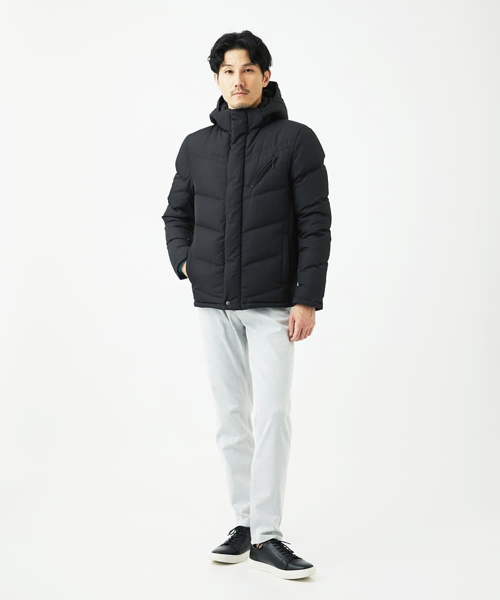 MKJAF21310 MK MICHEL KLEIN HOMME(MKミッシェルクランオム) ECOペットWRツイル ダウンブルゾン ブラック