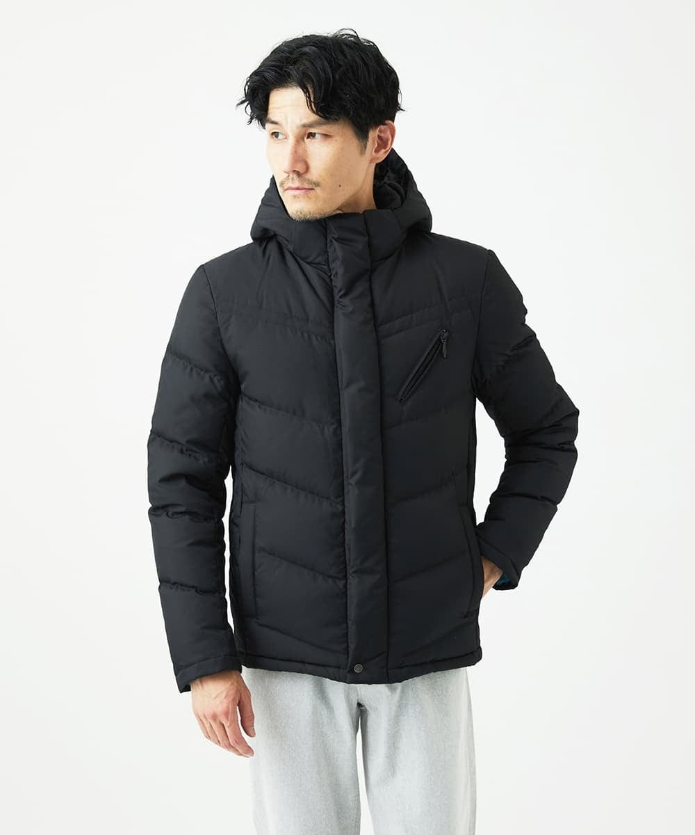 MKJAF21310 MK MICHEL KLEIN HOMME(MKミッシェルクランオム) ECOペットWRツイル ダウンブルゾン ブラック