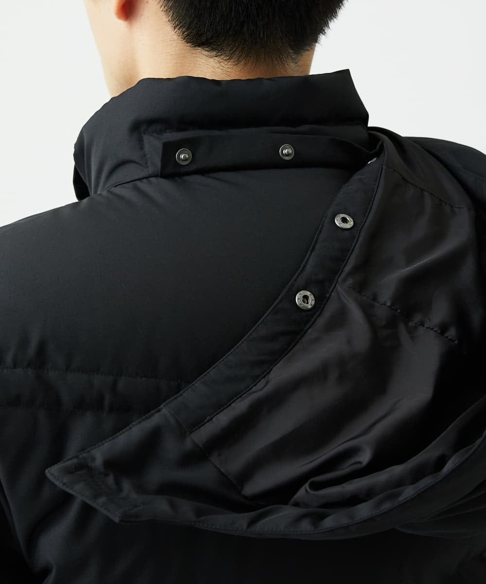 MKJAF21310 MK MICHEL KLEIN HOMME(MKミッシェルクランオム) ECOペットWRツイル ダウンブルゾン ブラック