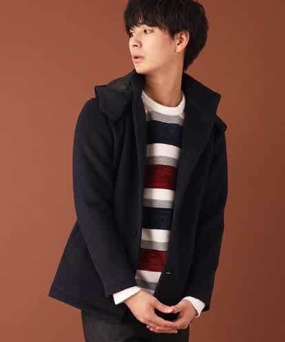 MKJAJ20190 MK MICHEL KLEIN HOMME フード付きコート／ブリティッシュWフェイス
