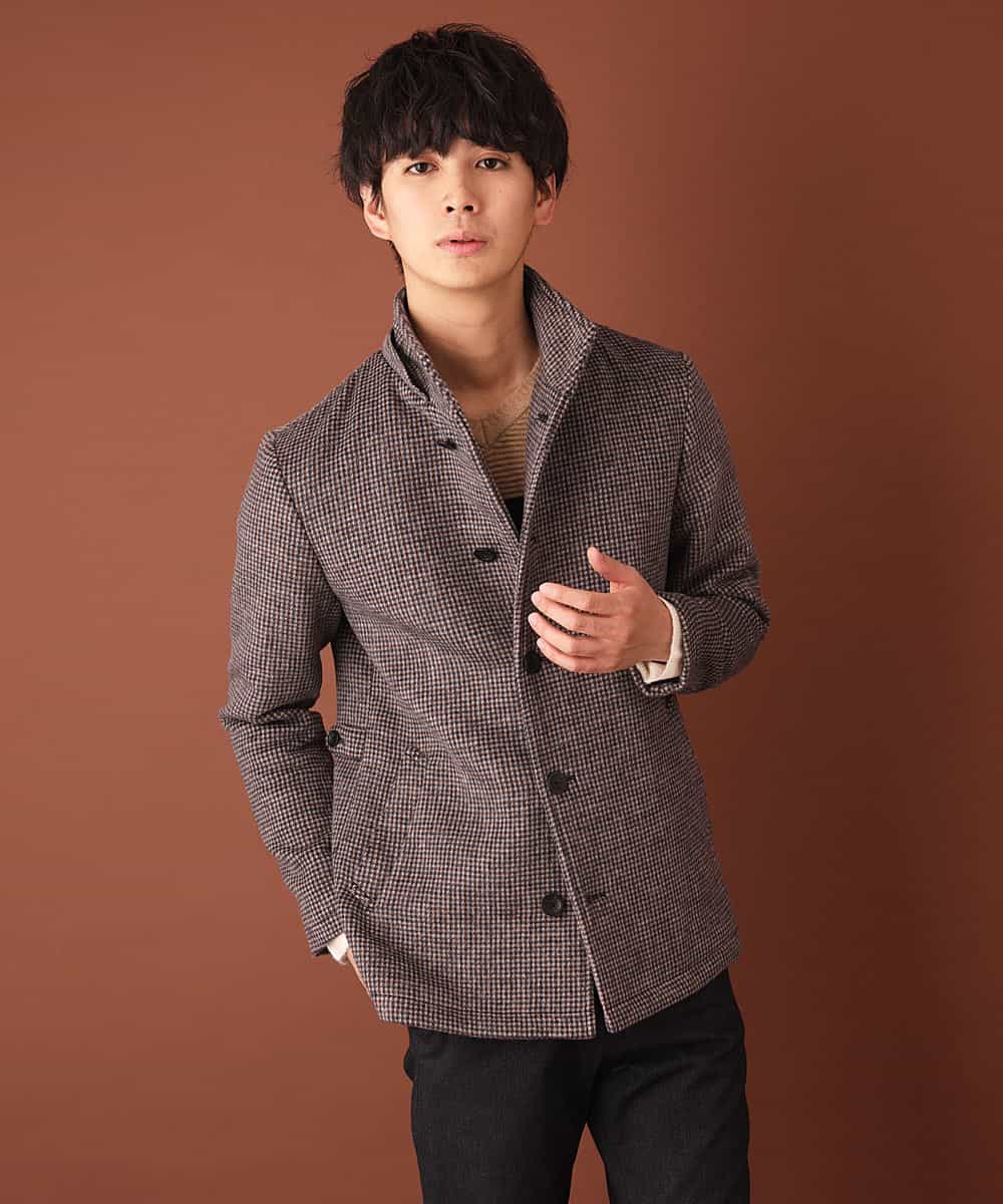 MKJAJ20190 MK MICHEL KLEIN HOMME(MKミッシェルクランオム) フード付きコート／ブリティッシュWフェイス ベージュ