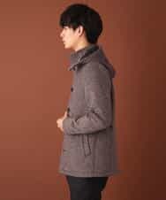 MKJAJ20190 MK MICHEL KLEIN HOMME(MKミッシェルクランオム) フード付きコート／ブリティッシュWフェイス ベージュ