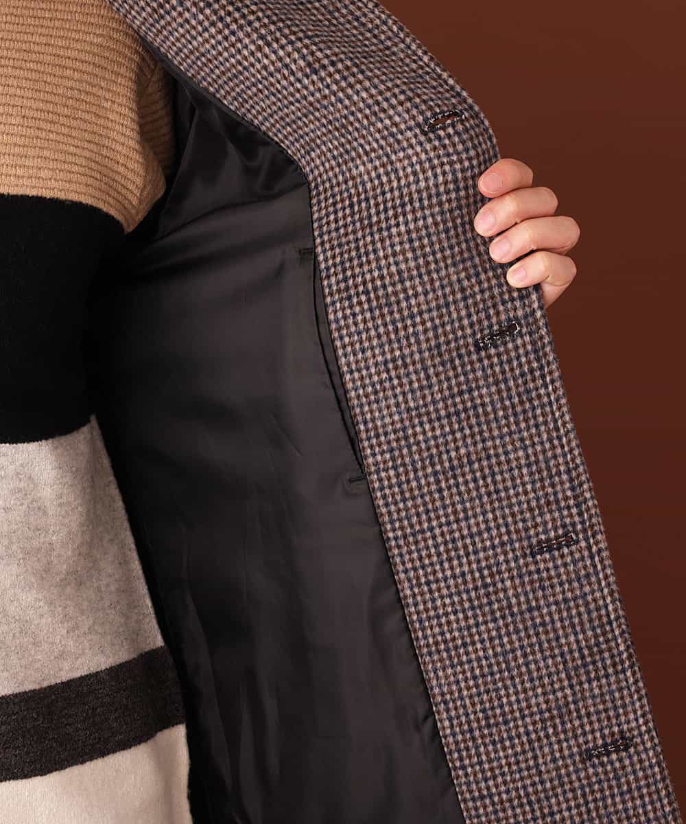 MKJAJ20190 MK MICHEL KLEIN HOMME(MKミッシェルクランオム) フード付きコート／ブリティッシュWフェイス ベージュ