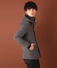 MKJAJ20190 MK MICHEL KLEIN HOMME(MKミッシェルクランオム) フード付きコート／ブリティッシュWフェイス グレー