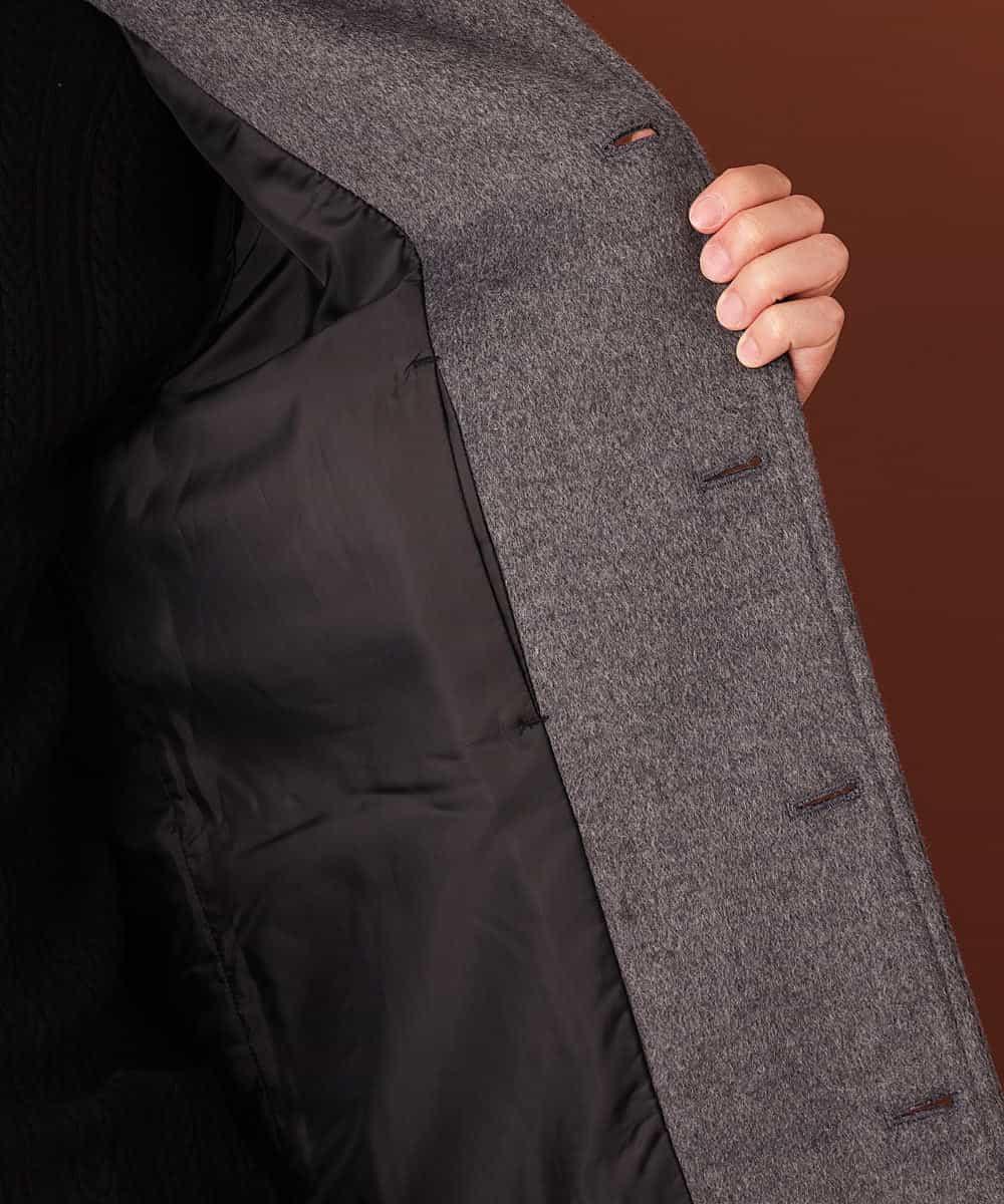 MKJAJ20190 MK MICHEL KLEIN HOMME(MKミッシェルクランオム) フード付きコート／ブリティッシュWフェイス グレー