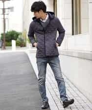 MKJAJ80230 MK MICHEL KLEIN HOMME(MKミッシェルクランオム) コート／ランヘリキルト ネイビー