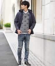 MKJAJ80230 MK MICHEL KLEIN HOMME(MKミッシェルクランオム) コート／ランヘリキルト ネイビー