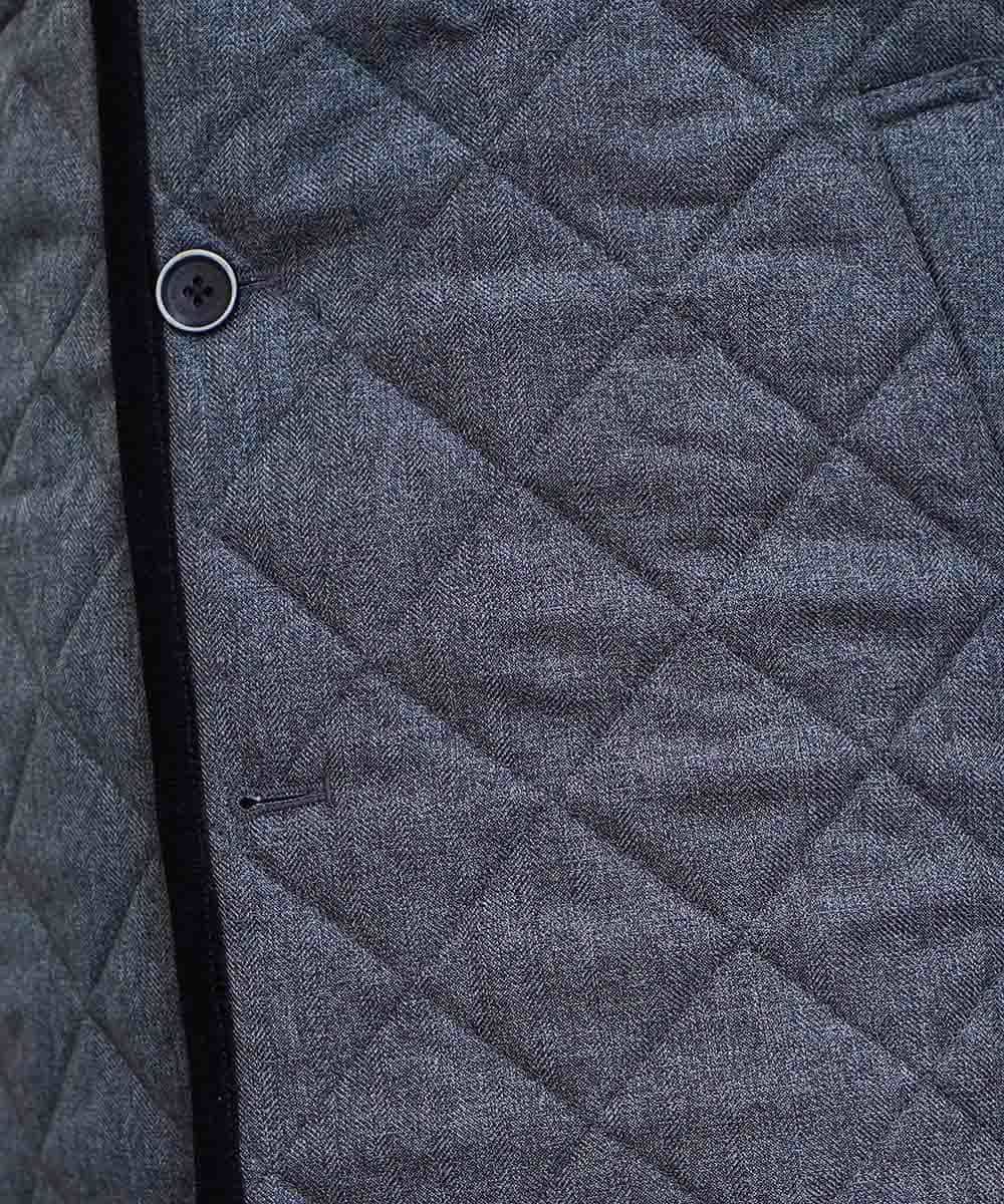 MKJAJ80230 MK MICHEL KLEIN HOMME(MKミッシェルクランオム) コート／ランヘリキルト グレー