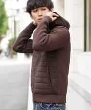 MKJAL09150 MK MICHEL KLEIN HOMME(MKミッシェルクランオム) ブルゾン／ハイブリットフェイス ブラウン