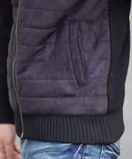 MKJAL09150 MK MICHEL KLEIN HOMME(MKミッシェルクランオム) ブルゾン／ハイブリットフェイス ブラック