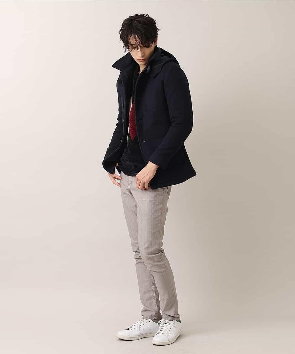 MKJAM64210 MK MICHEL KLEIN HOMME(MKミッシェルクランオム) 【驚きの超軽量】フーデッドカバーオール ネイビー