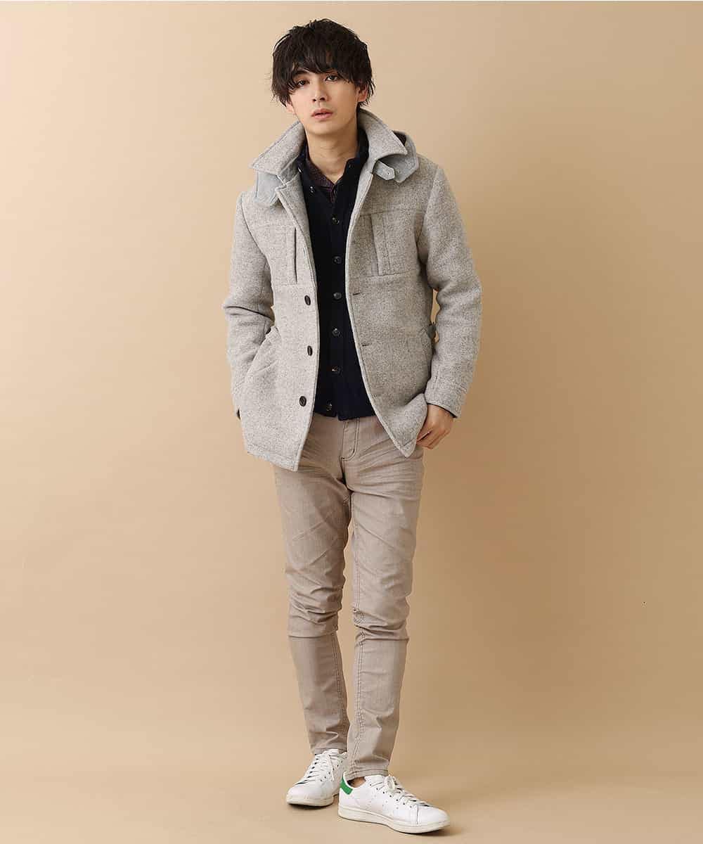 MKJAM64210 MK MICHEL KLEIN HOMME(MKミッシェルクランオム) 【驚きの超軽量】フーデッドカバーオール グレー
