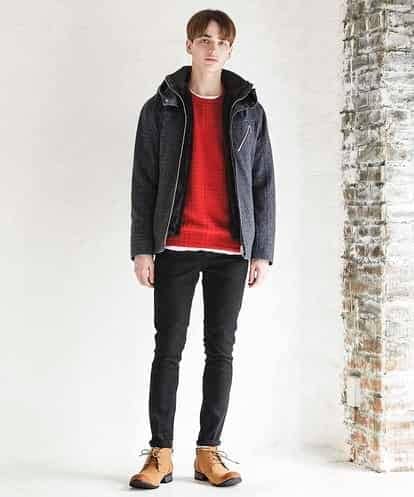 MK MICHEL KLEIN HOMME(MK ミッシェルクランオム) 【ボアライナー付】４ＷＡＹブルゾン ブラック/黒 44