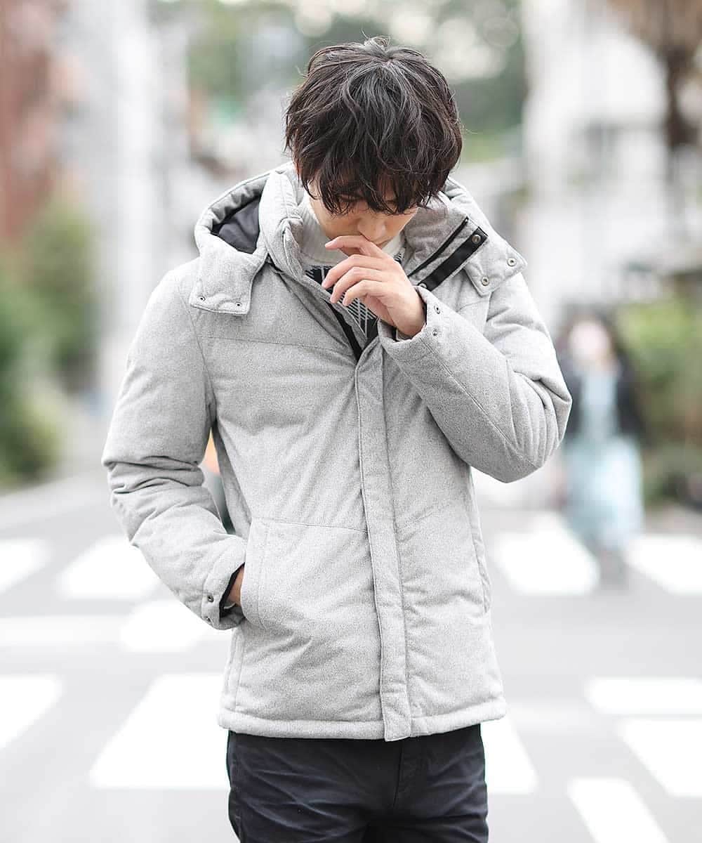 MKJAO22230 MK MICHEL KLEIN HOMME(MKミッシェルクランオム) スエードタッチダウンブルゾン グレー
