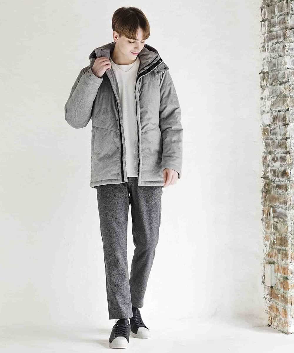 MKJAO22230 MK MICHEL KLEIN HOMME(MKミッシェルクランオム) スエードタッチダウンブルゾン グレー