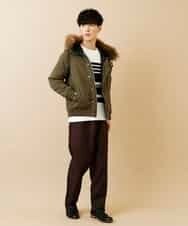 MKJAO40190 MK MICHEL KLEIN HOMME(MKミッシェルクランオム) ポリピーチN2Bフライトジャケット カーキ