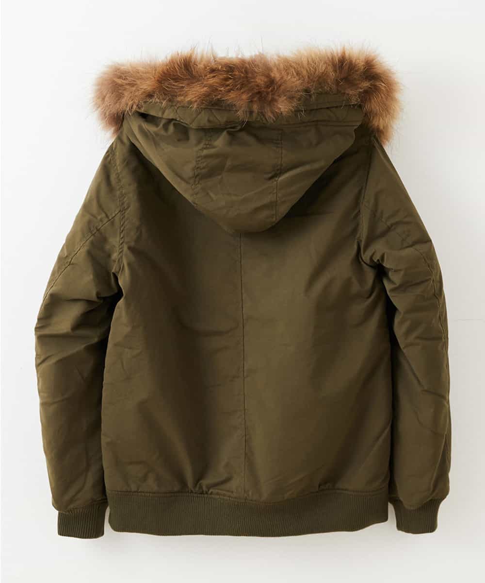 MKJAO40190 MK MICHEL KLEIN HOMME(MKミッシェルクランオム) ポリピーチN2Bフライトジャケット カーキ