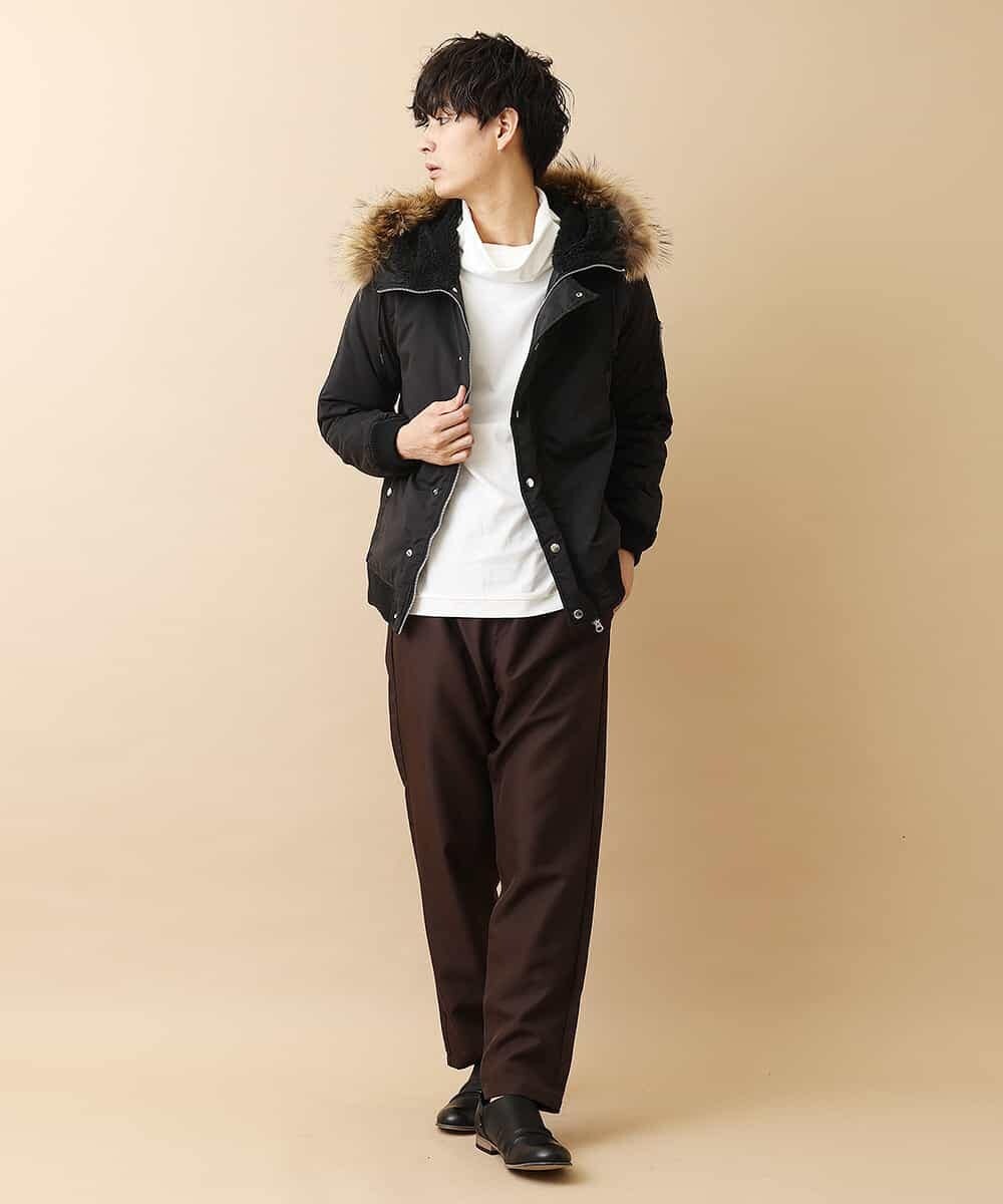 MKJAO40190 MK MICHEL KLEIN HOMME(MKミッシェルクランオム) ポリピーチN2Bフライトジャケット ブラック