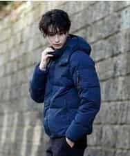 MKJAO41190 MK MICHEL KLEIN HOMME(MKミッシェルクランオム) ポリピーチダウンブルゾン ネイビー