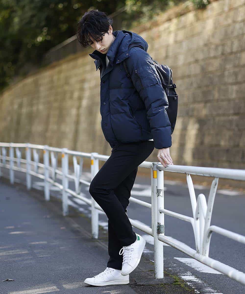 MKJAO41190 MK MICHEL KLEIN HOMME(MKミッシェルクランオム) ポリピーチダウンブルゾン ネイビー