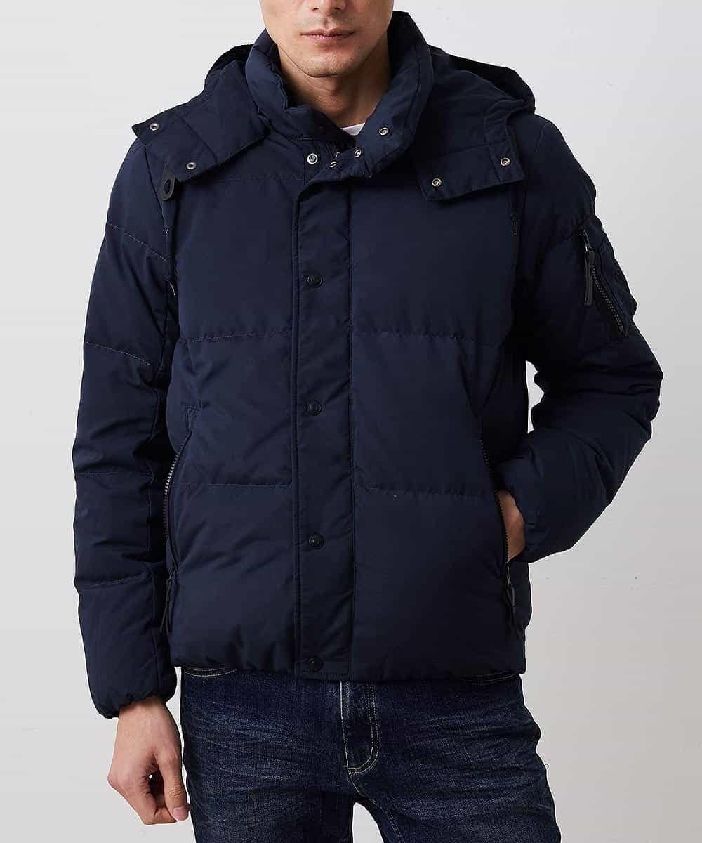 MKJAO41190 MK MICHEL KLEIN HOMME(MKミッシェルクランオム) ポリピーチダウンブルゾン ネイビー