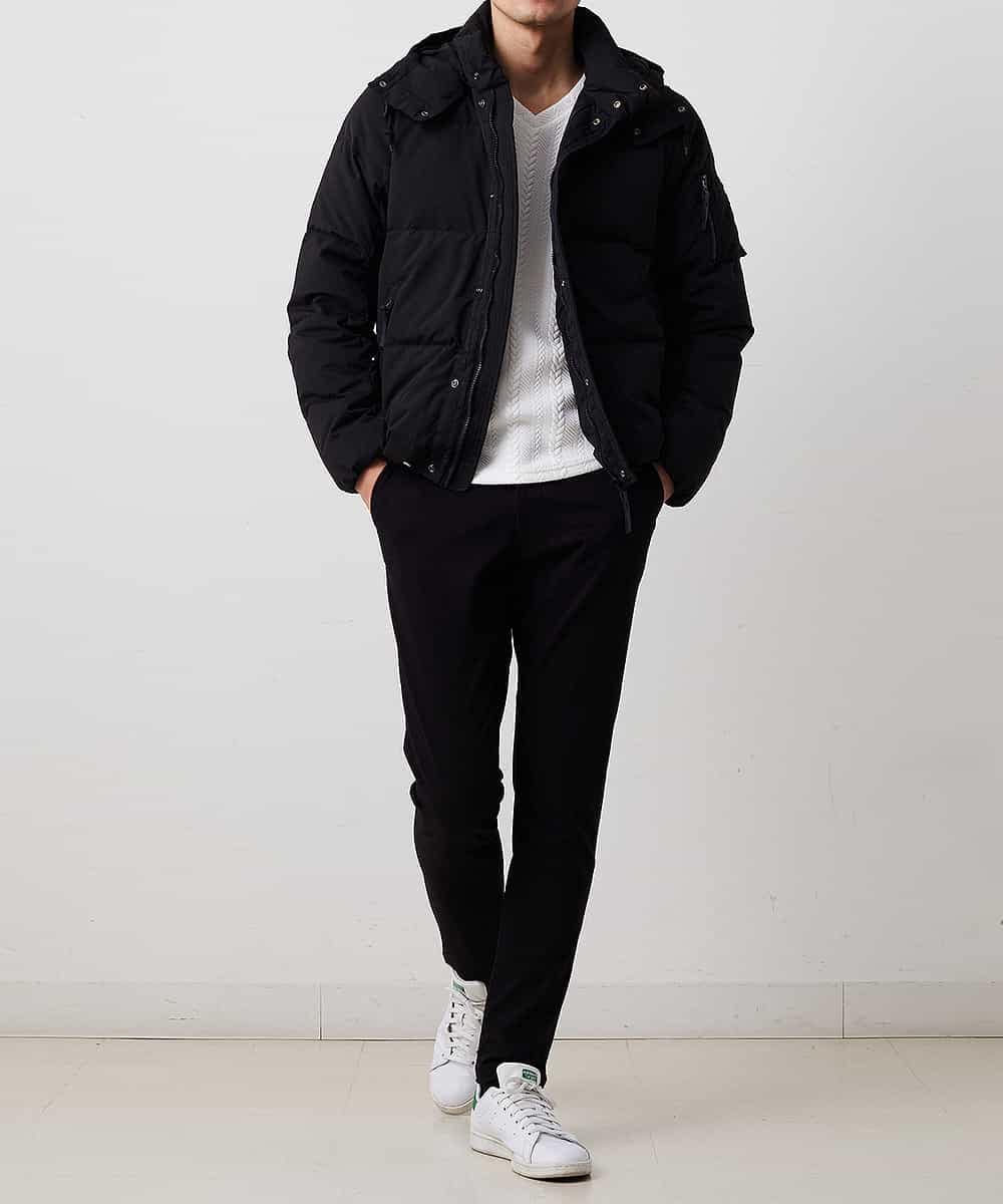 MKJAO41190 MK MICHEL KLEIN HOMME(MKミッシェルクランオム) ポリピーチダウンブルゾン ブラック