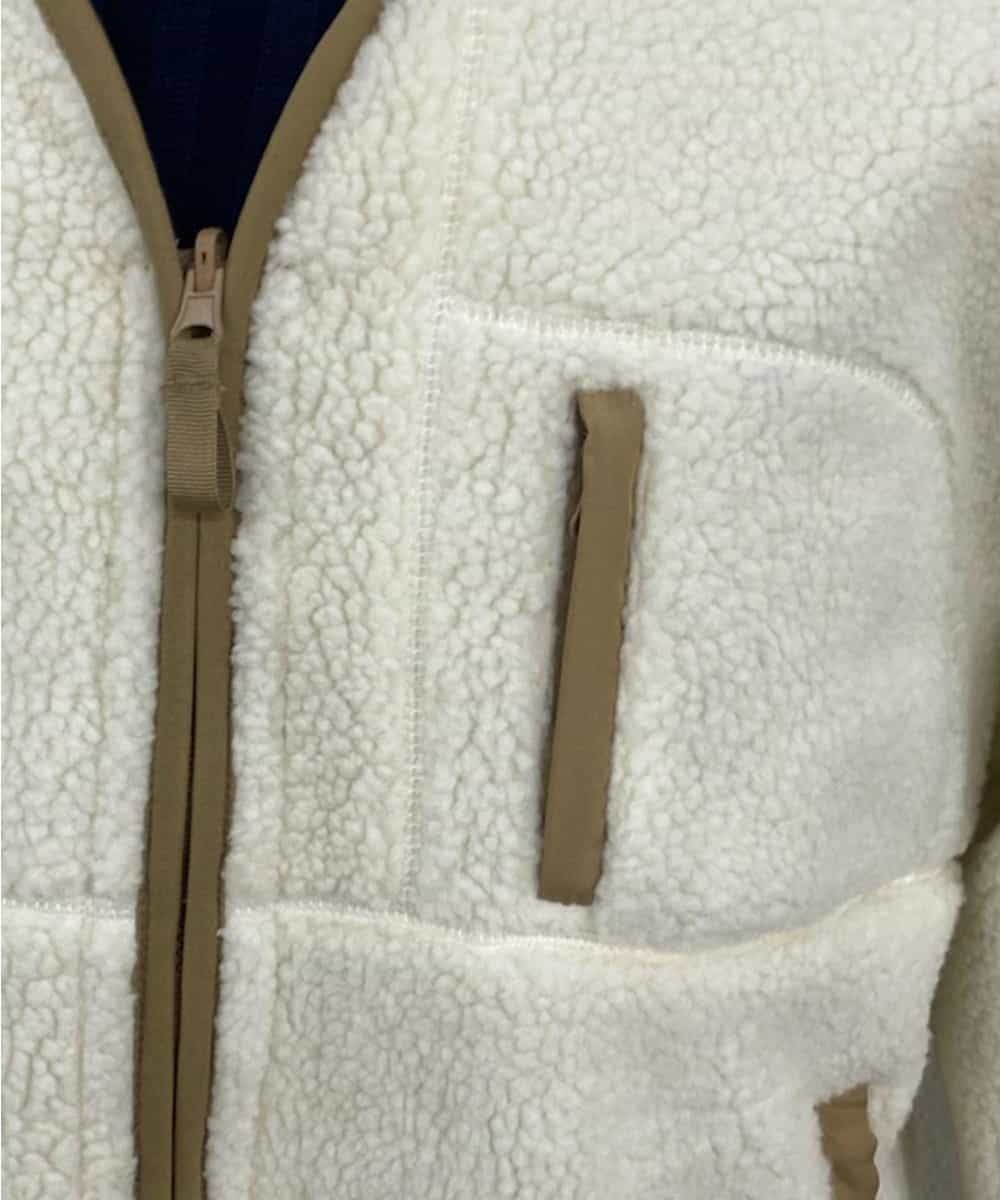 MKJAO91130 MK MICHEL KLEIN HOMME(MKミッシェルクランオム) 【リバーシブル】キルティングボアブルゾン ベージュ