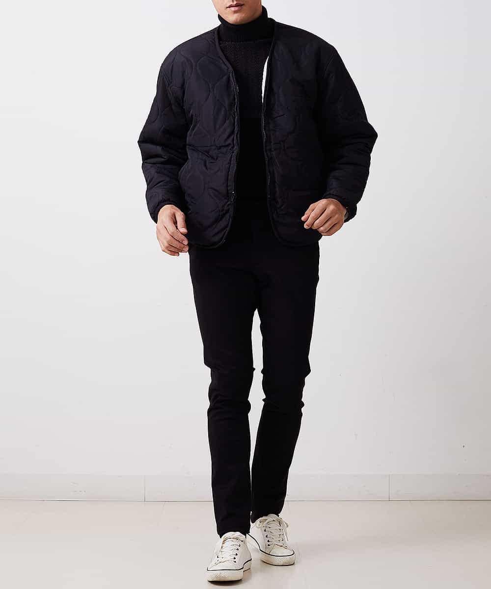MKJAO91130 MK MICHEL KLEIN HOMME(MKミッシェルクランオム) 【リバーシブル】キルティングボアブルゾン ブラック