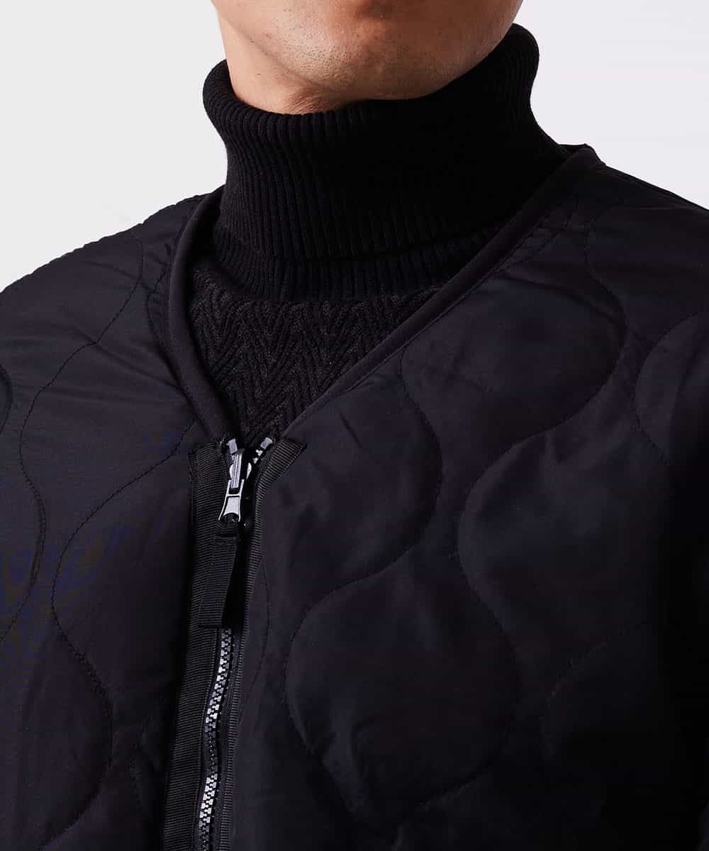 MKJAO91130 MK MICHEL KLEIN HOMME(MKミッシェルクランオム) 【リバーシブル】キルティングボアブルゾン ブラック