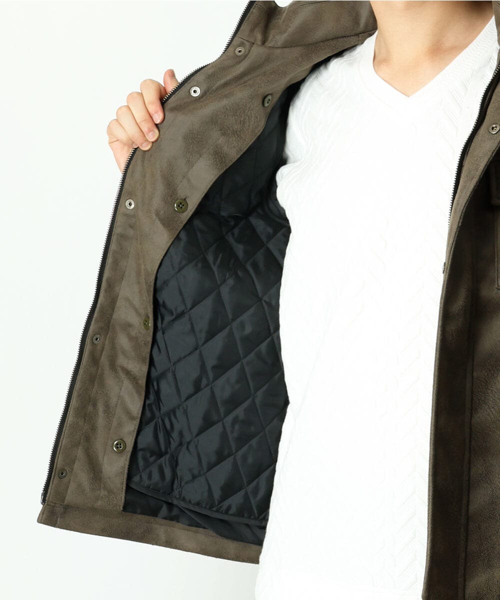 MKJAU04220 MK MICHEL KLEIN HOMME(MKミッシェルクランオム) 中綿ライナーブルゾン カーキ(36)