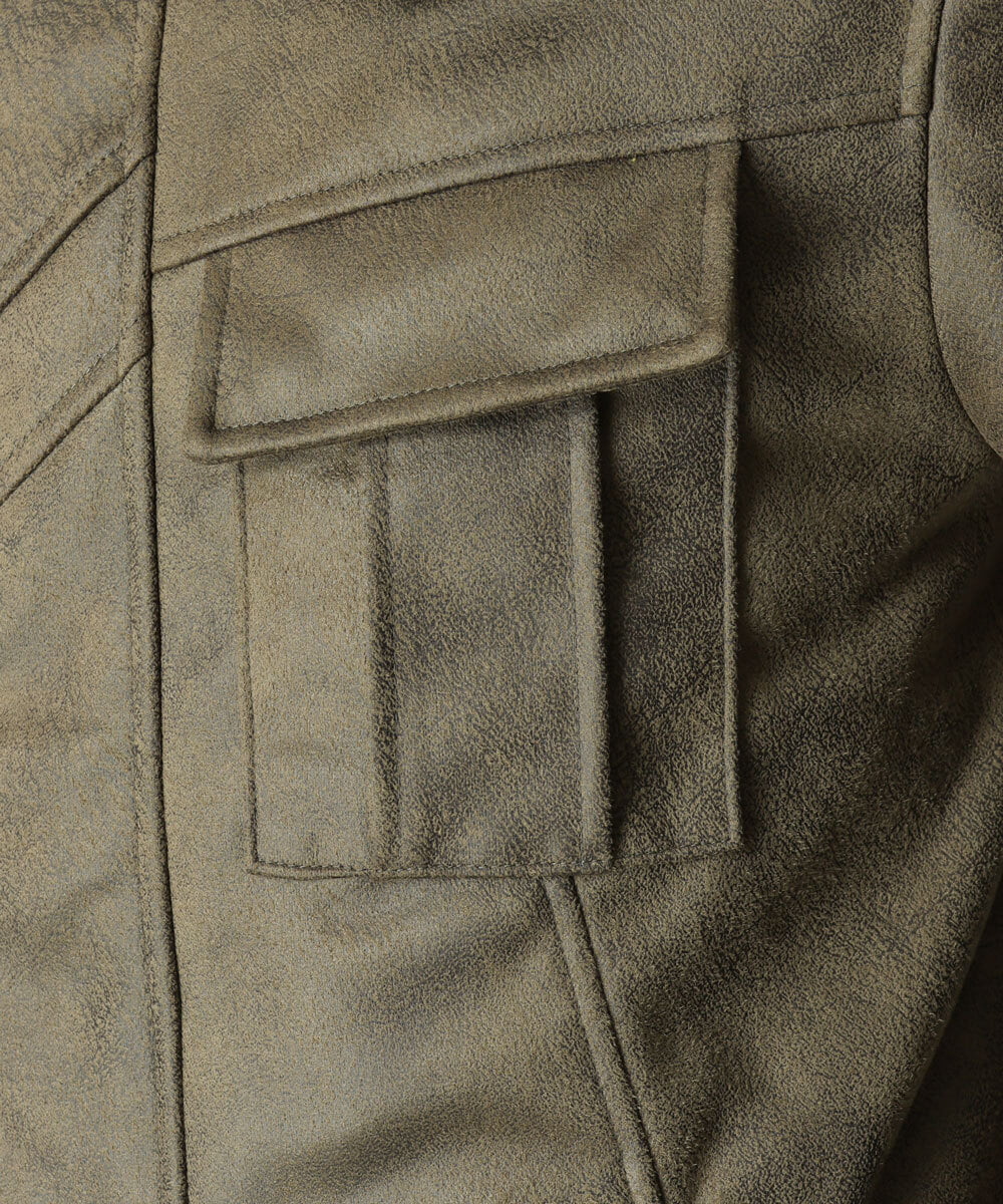 MKJAU04220 MK MICHEL KLEIN HOMME(MKミッシェルクランオム) 中綿ライナーブルゾン カーキ(36)