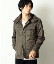 MKJAU04220 MK MICHEL KLEIN HOMME(MKミッシェルクランオム) 中綿ライナーブルゾン カーキ(36)