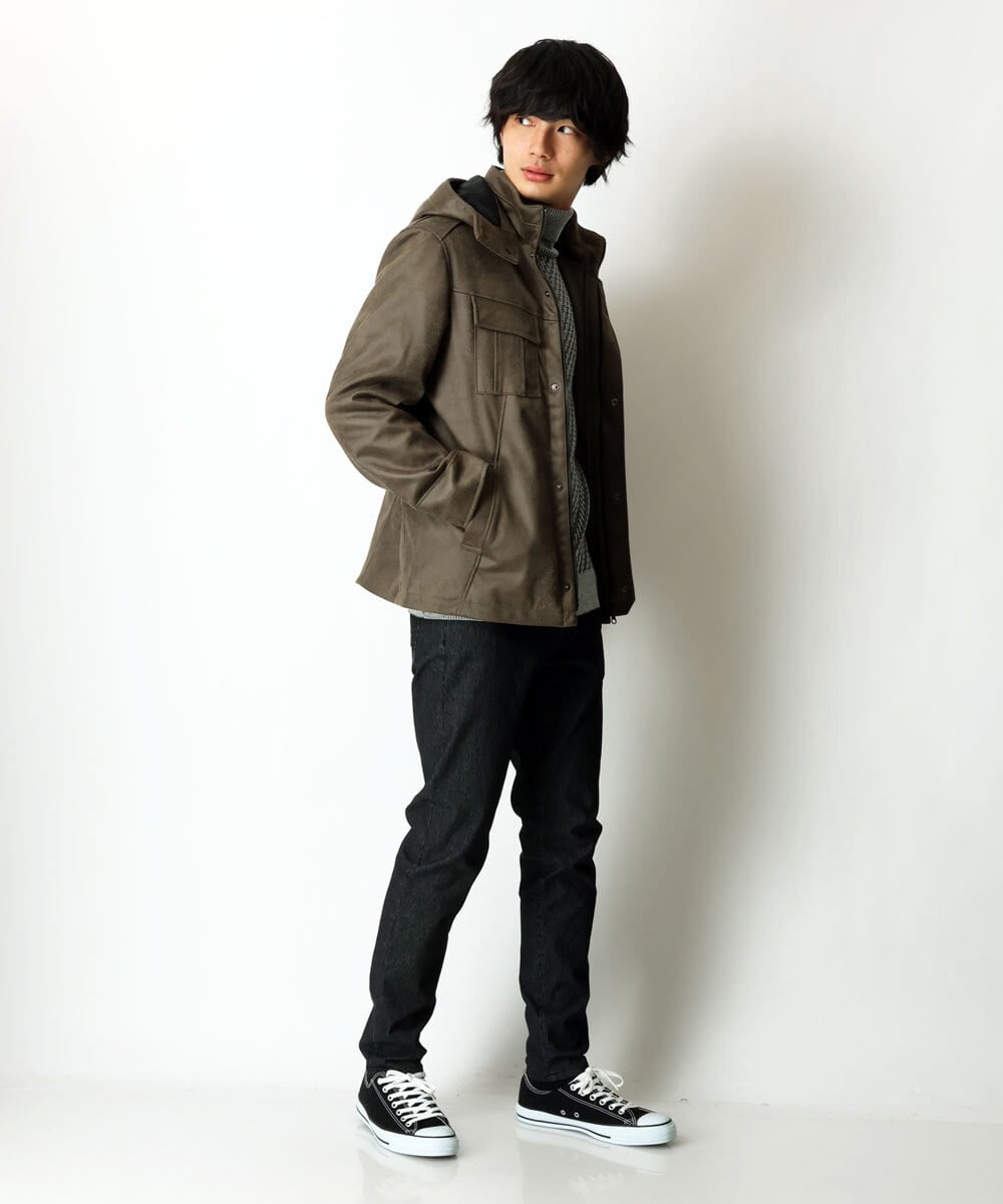 MKJAU04220 MK MICHEL KLEIN HOMME(MKミッシェルクランオム) 中綿ライナーブルゾン カーキ(36)