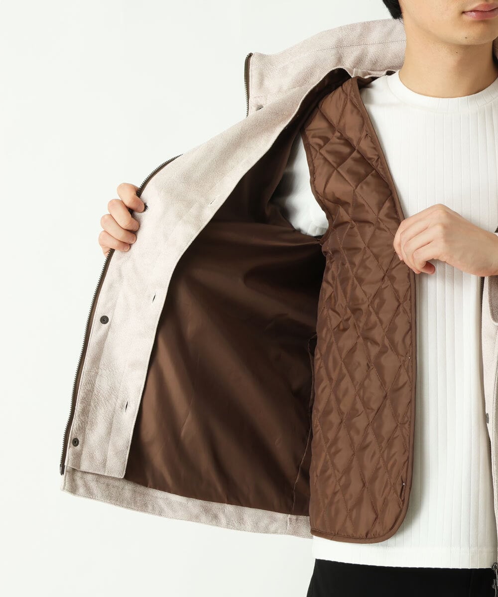 MKJAU04220 MK MICHEL KLEIN HOMME(MKミッシェルクランオム) 中綿ライナーブルゾン アイボリー(80)