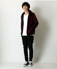 MKJAU29130 MK MICHEL KLEIN HOMME(MKミッシェルクランオム) ベロアパーカー パープル(77)