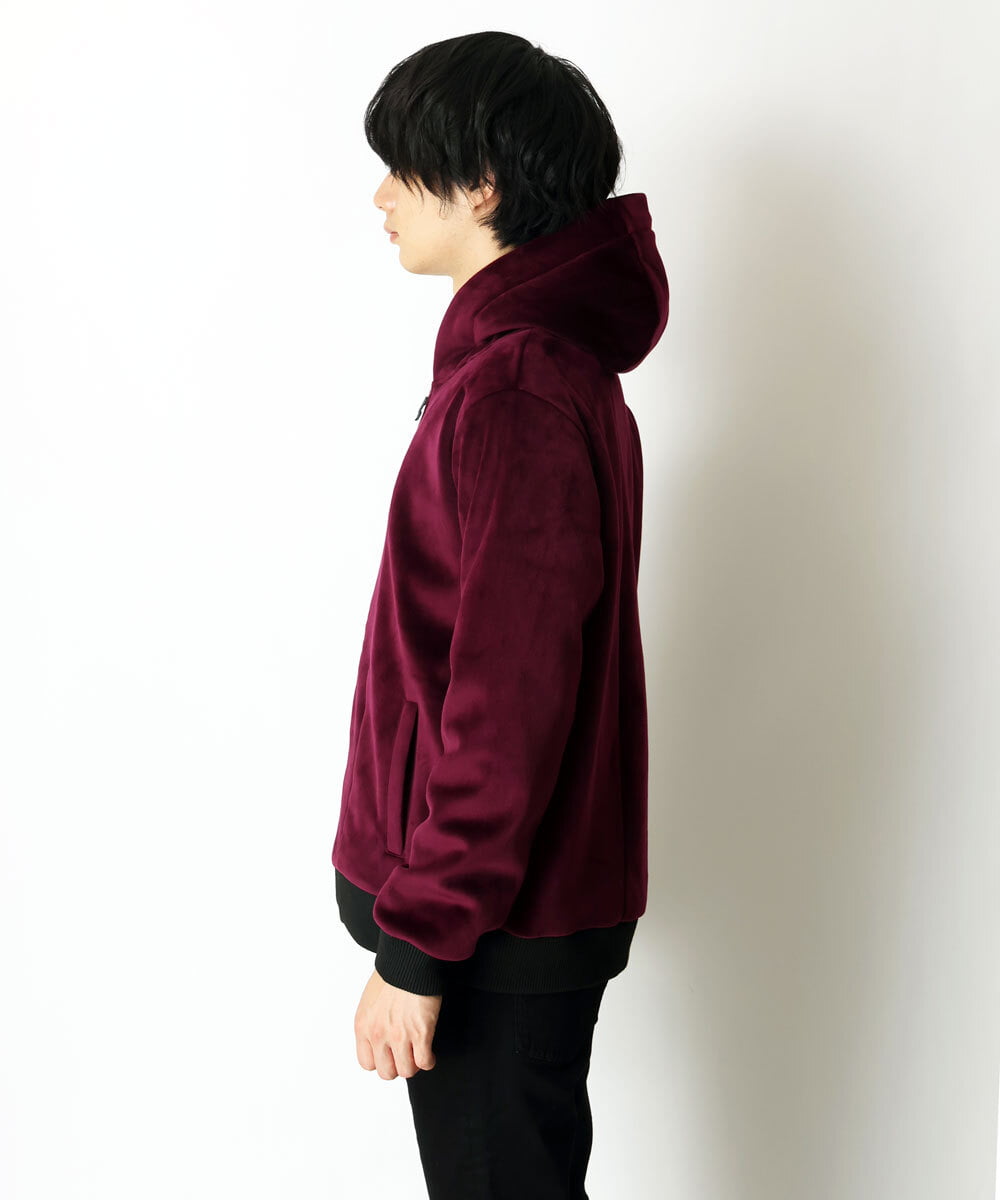 MKJAU29130 MK MICHEL KLEIN HOMME(MKミッシェルクランオム) ベロアパーカー パープル(77)