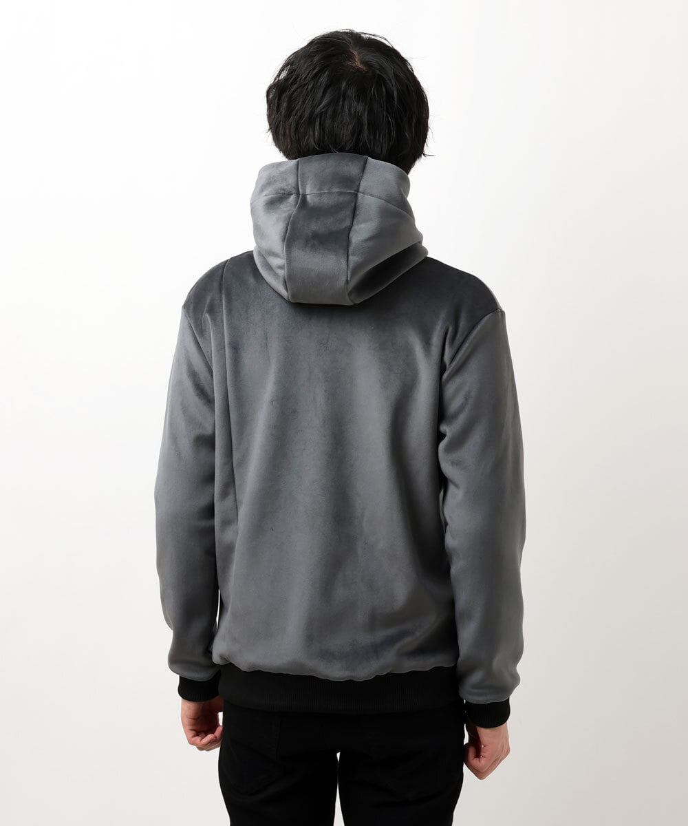 MKJAU29130 MK MICHEL KLEIN HOMME(MKミッシェルクランオム) ベロアパーカー ダークグレー(93)