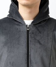 MKJAU29130 MK MICHEL KLEIN HOMME(MKミッシェルクランオム) ベロアパーカー ダークグレー(93)