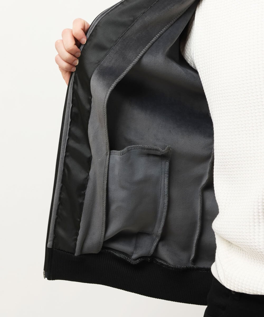 MKJAU29130 MK MICHEL KLEIN HOMME(MKミッシェルクランオム) ベロアパーカー ダークグレー(93)