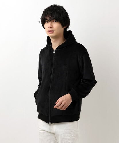 MKJAU29130 MK MICHEL KLEIN HOMME ベロアパーカー