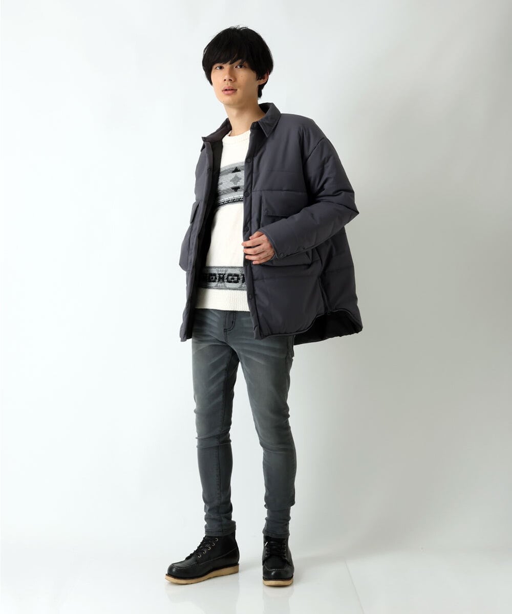 MKJAU47170 MK MICHEL KLEIN HOMME(MKミッシェルクランオム) CPOブルゾン ダークグレー(93)