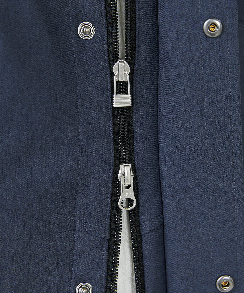 MKJAX07272 MK MICHEL KLEIN HOMME(MKミッシェルクランオム) ライナー付き / ウールタッチボンディングブルゾン ブルー(55)