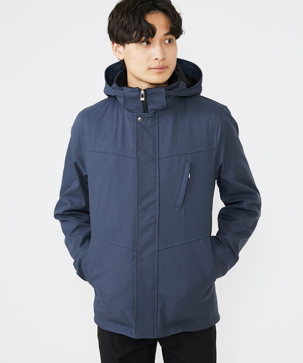 MKJAX07272 MK MICHEL KLEIN HOMME(MKミッシェルクランオム) ライナー付き / ウールタッチボンディングブルゾン ブルー(55)