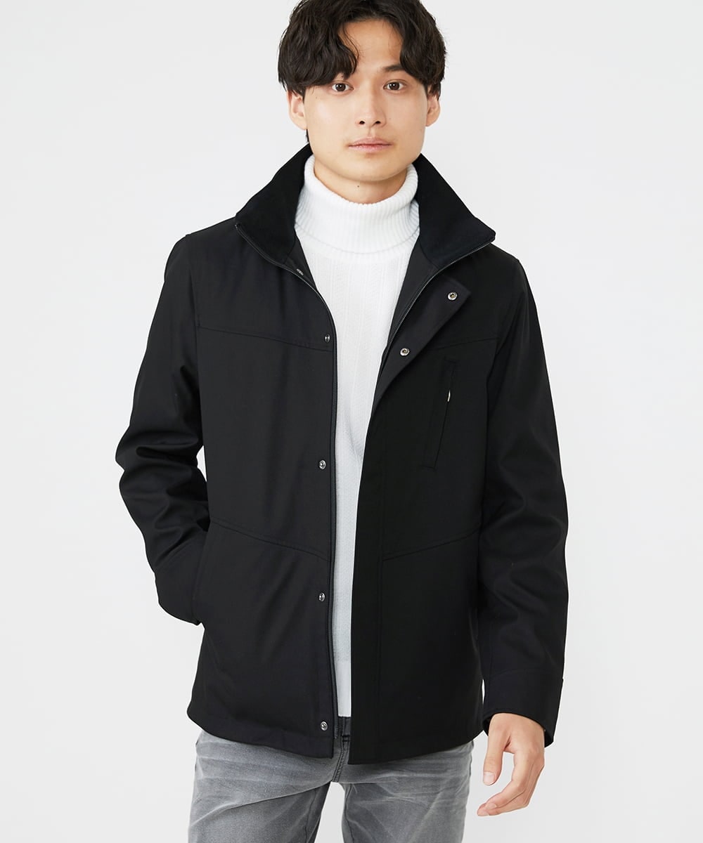 MKJAX07272 MK MICHEL KLEIN HOMME(MKミッシェルクランオム) ライナー付き / ウールタッチボンディングブルゾン ブラック(94)
